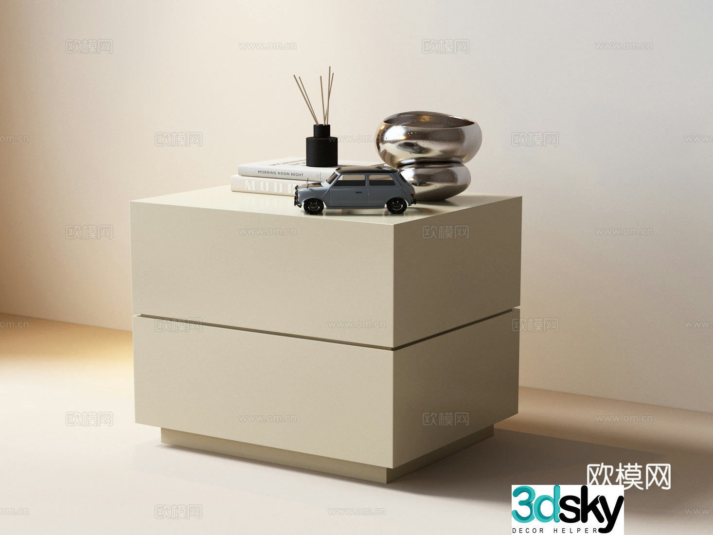 Modern Italian bedside table Italian bedside table Modern ornaments Modern Italian side table Italian side table 3D model