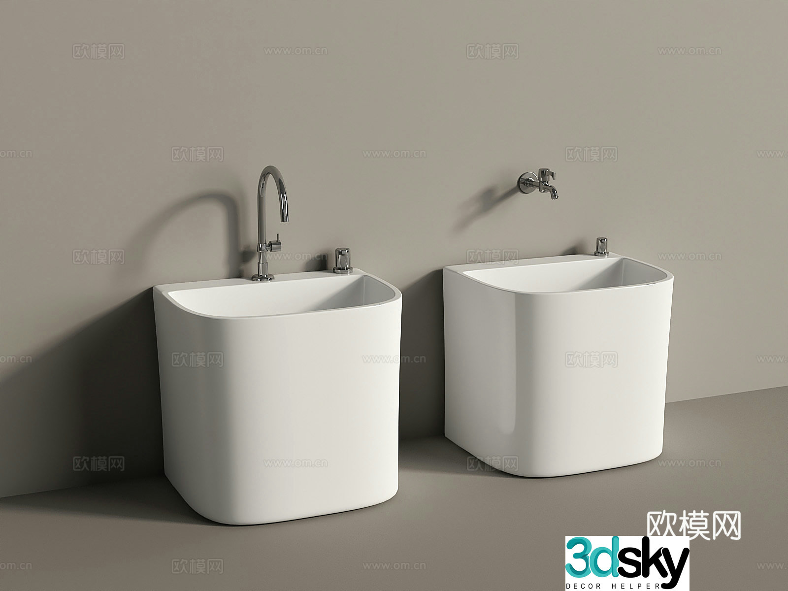 Modern mop pool mop pool 3d model