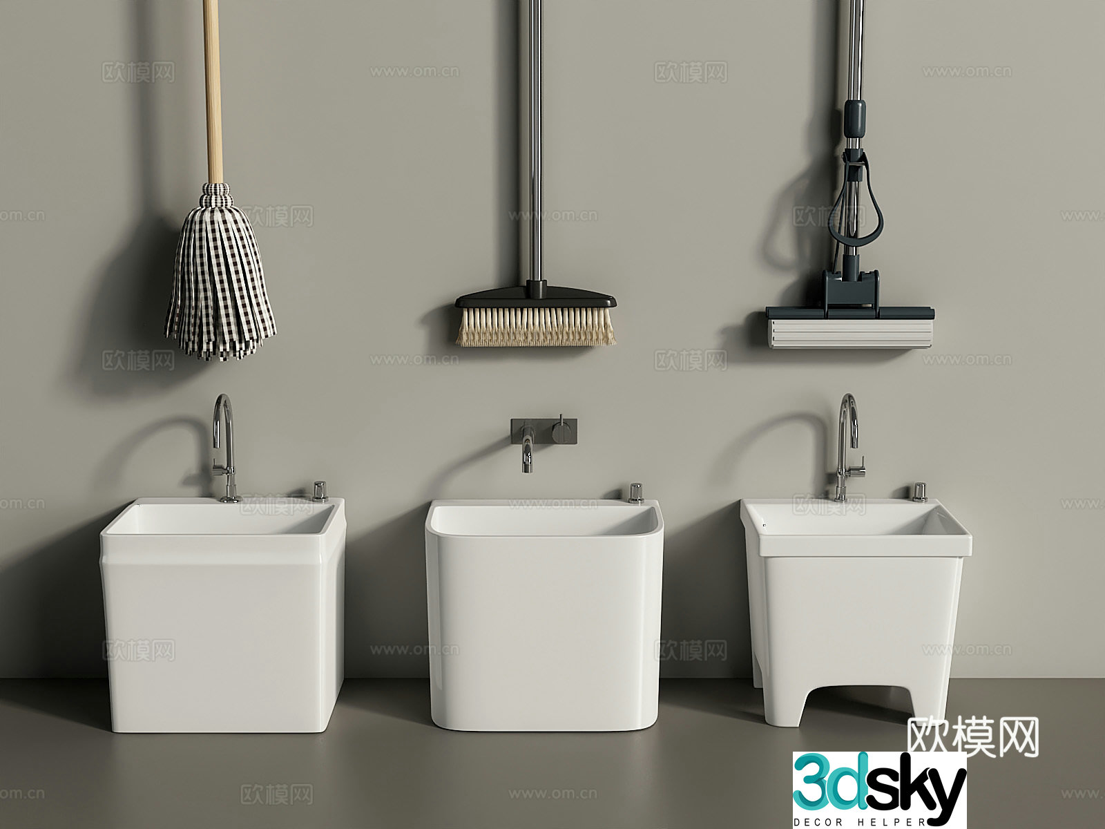 Modern mop pool mop pool 3d model