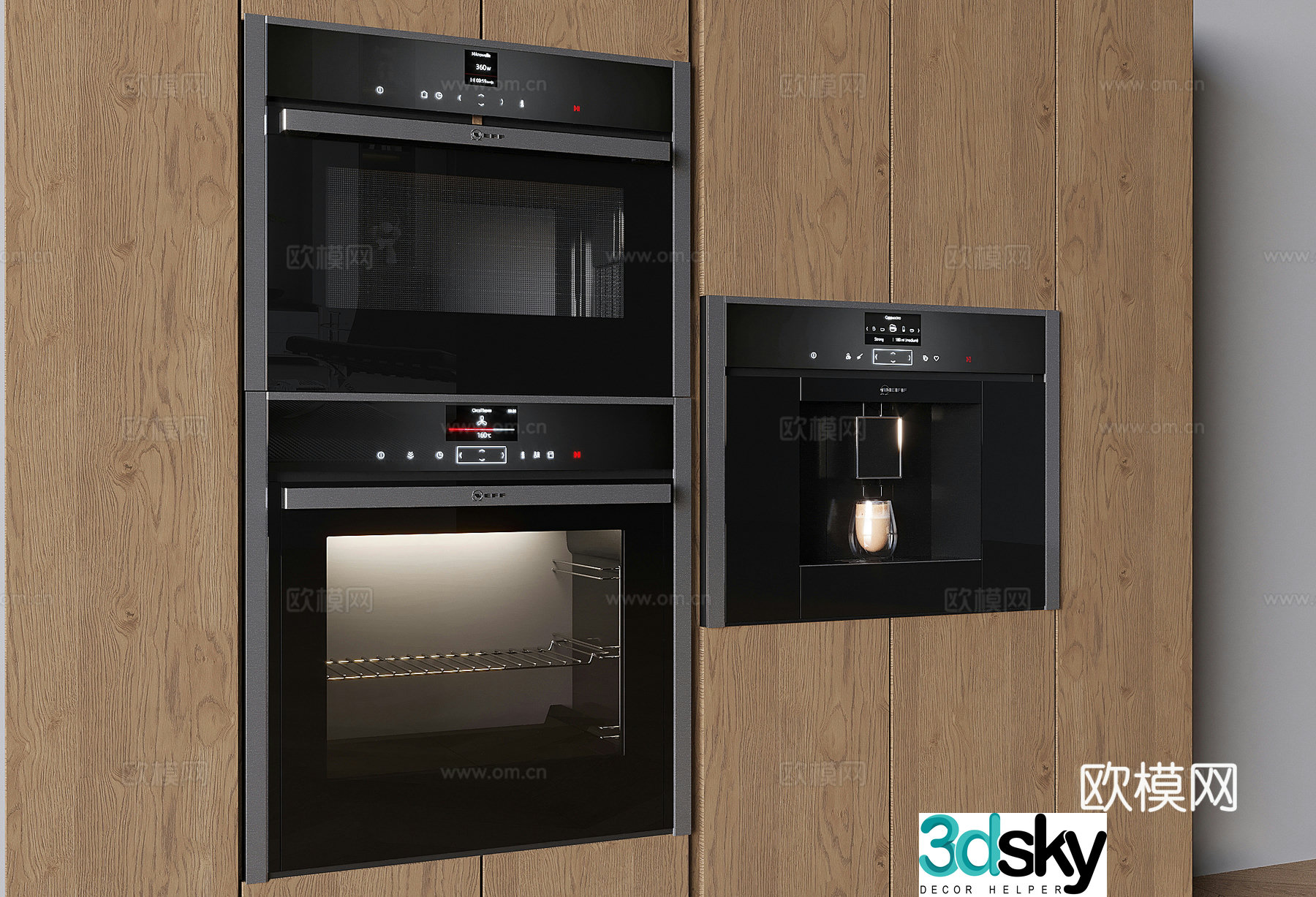 Smart steamer oven middle-aged steaming and baking cabinet direct drinking machine water dispenser 3D model
