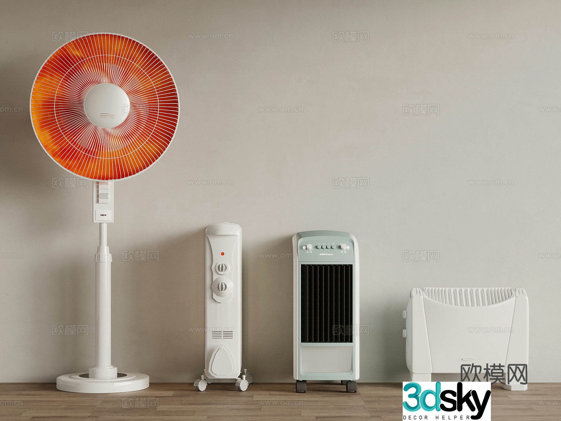 Modern heater 3d model
