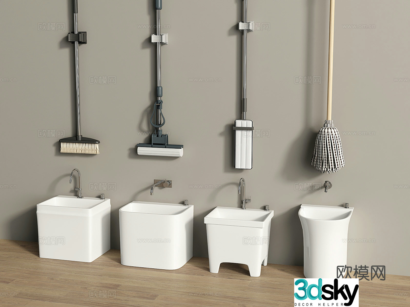 Modern mop pool mop pool 3d model
