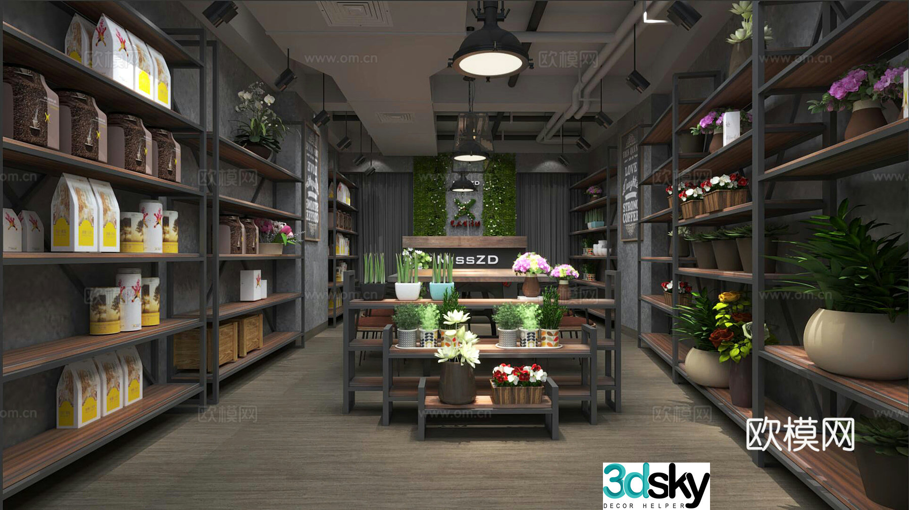Flower shop 3d model