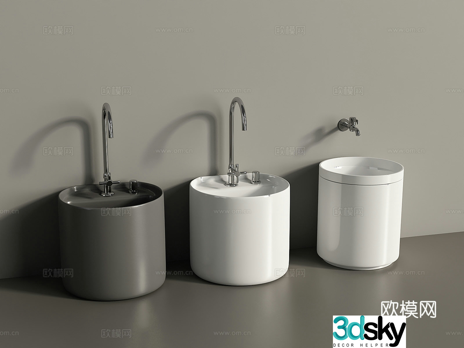 Modern mop pool mop pool 3d model