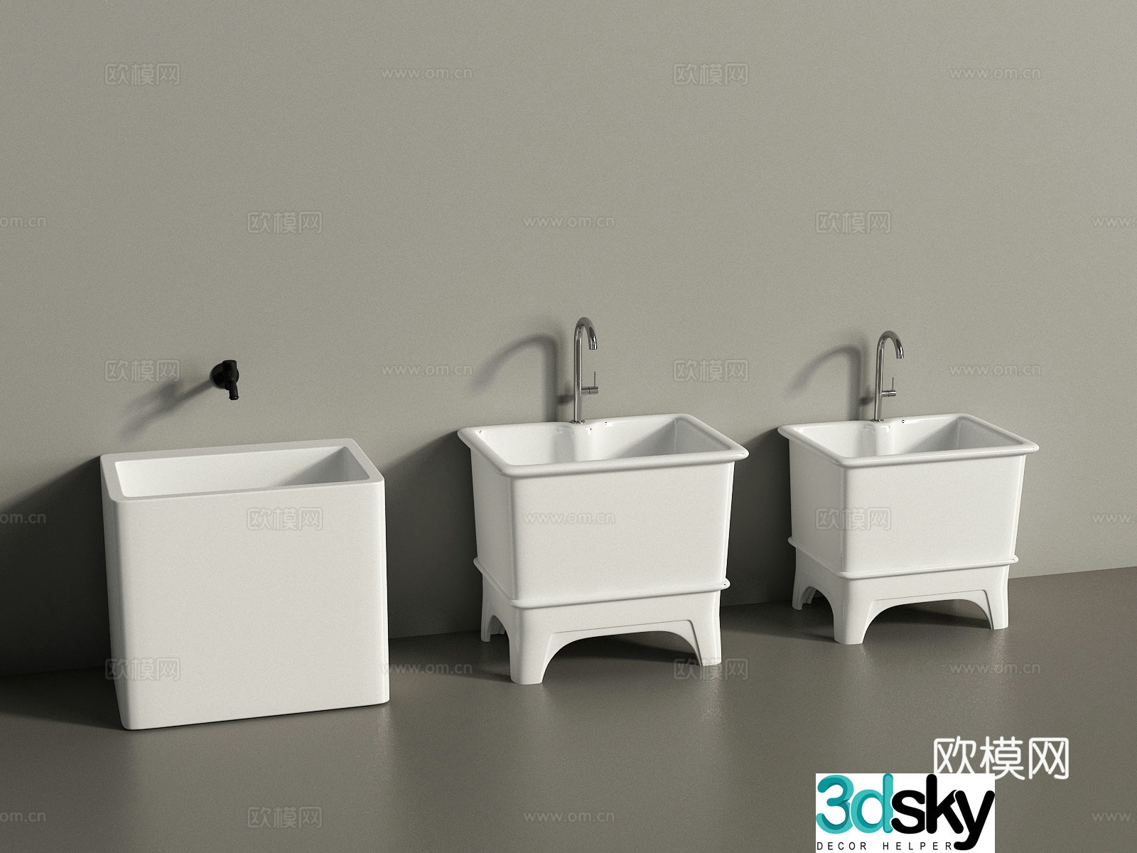 Modern mop pool mop pool 3d model