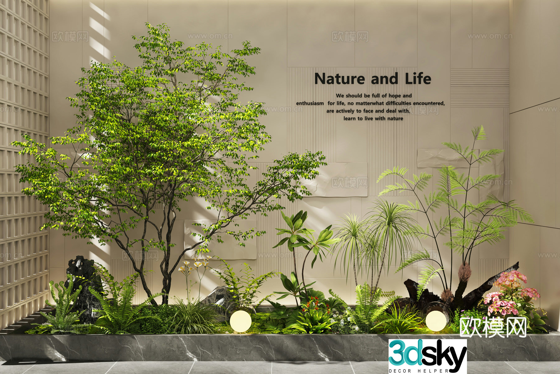 Modern interior landscape Landscape Landscape Landscape Tree Plant Landscape Garden Landscape 3D Model