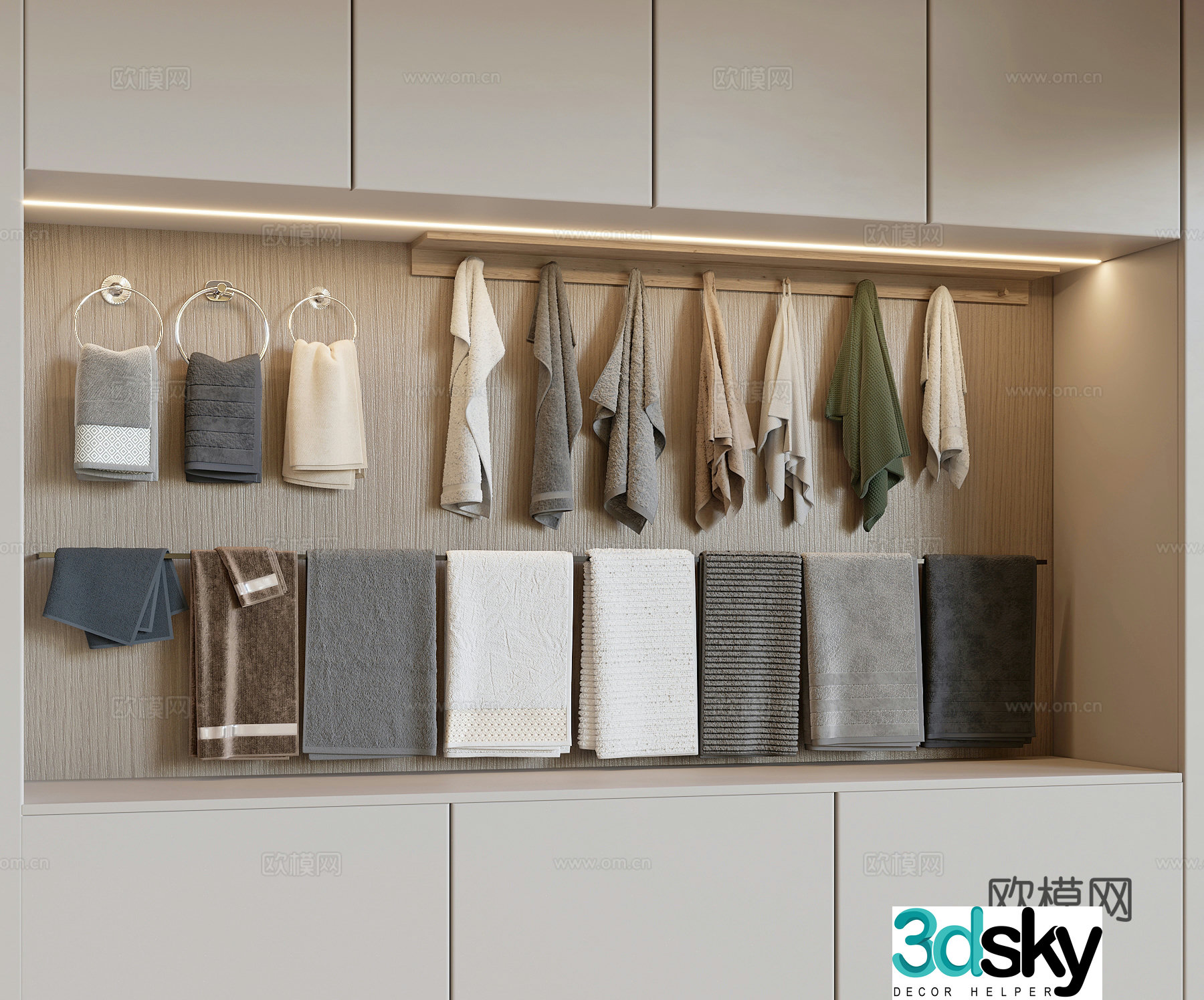 Modern towel 3d model