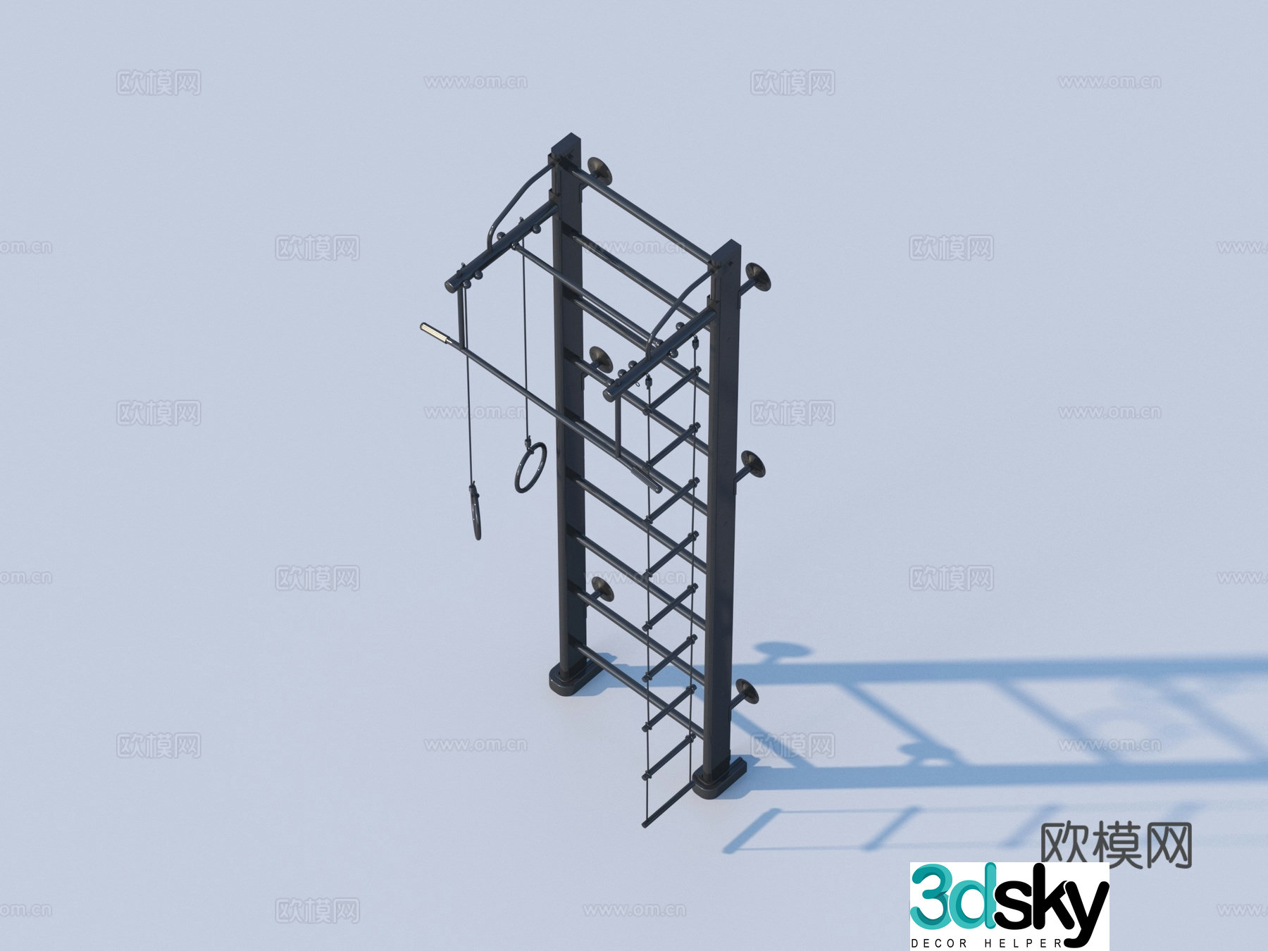 Fitness equipment sports equipment 3d model