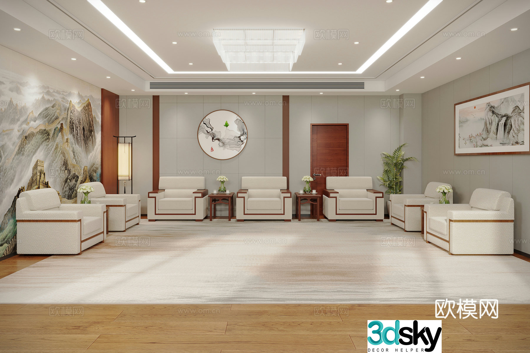 Reception room 3d model