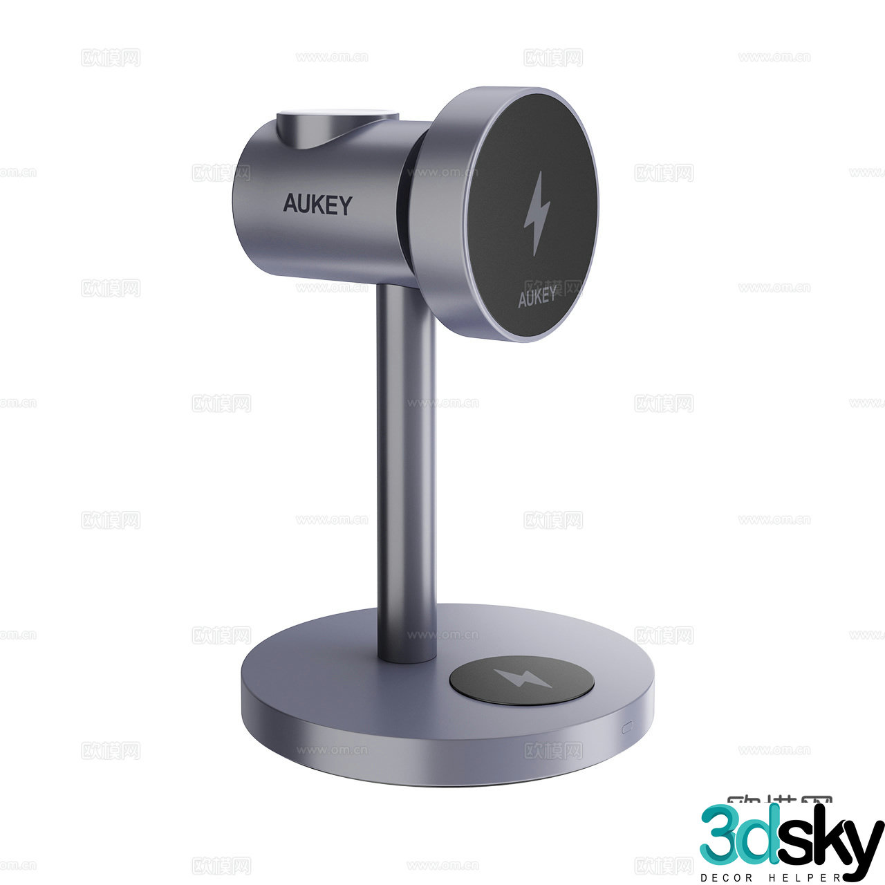 Aukey’s MagLink 3-in-1 Magnetic Wireless Charger 3D Model