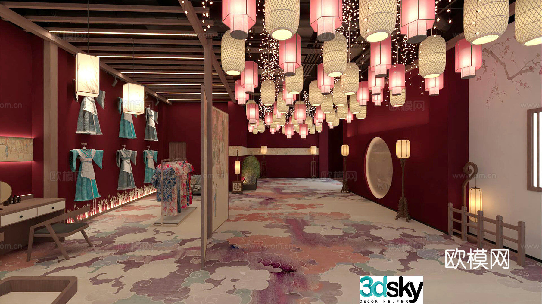 Hanfu store 3d model