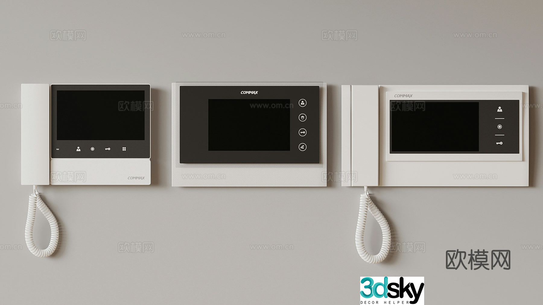 Telephone Modern Video Phone 3D Model