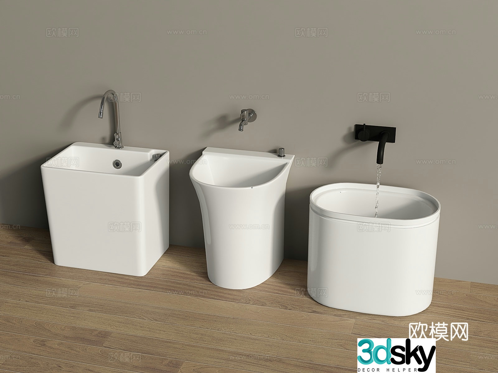 Modern mop pool mop pool 3d model
