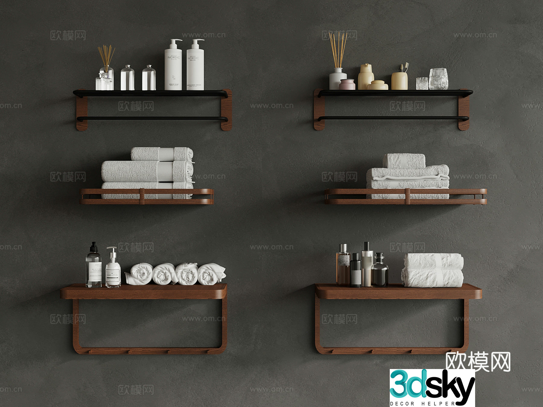 Towel rack Modern towel rack Towel rack Towel products 3D model