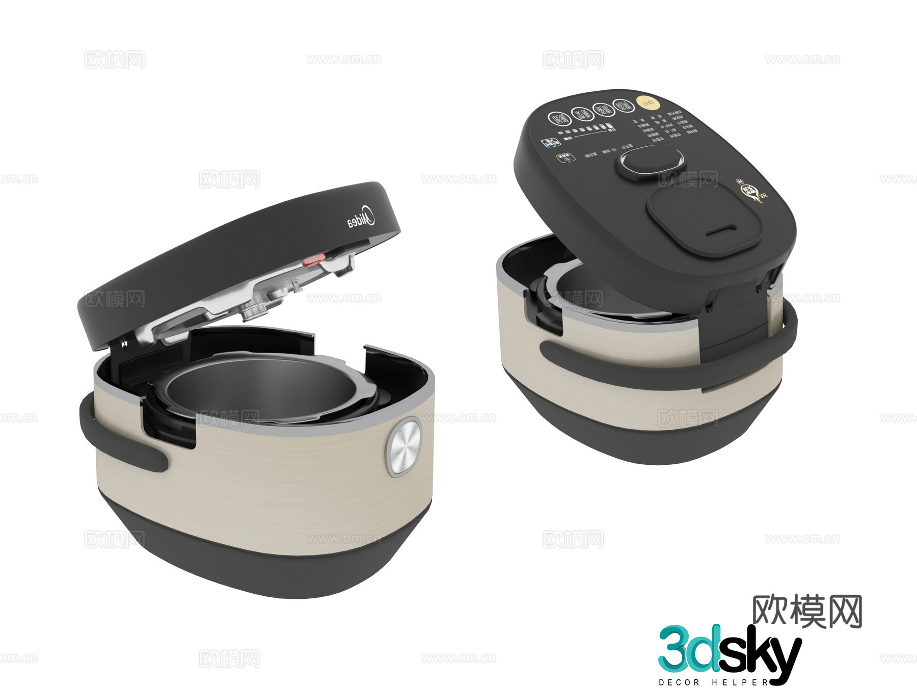 Home appliances rice cooker 3D model