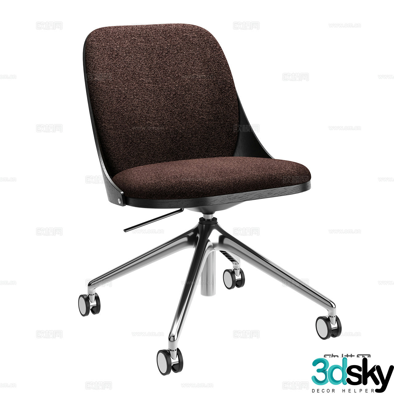 Karl modern office chair minimalist office chair single chair conference chair fabric office chair 3d model