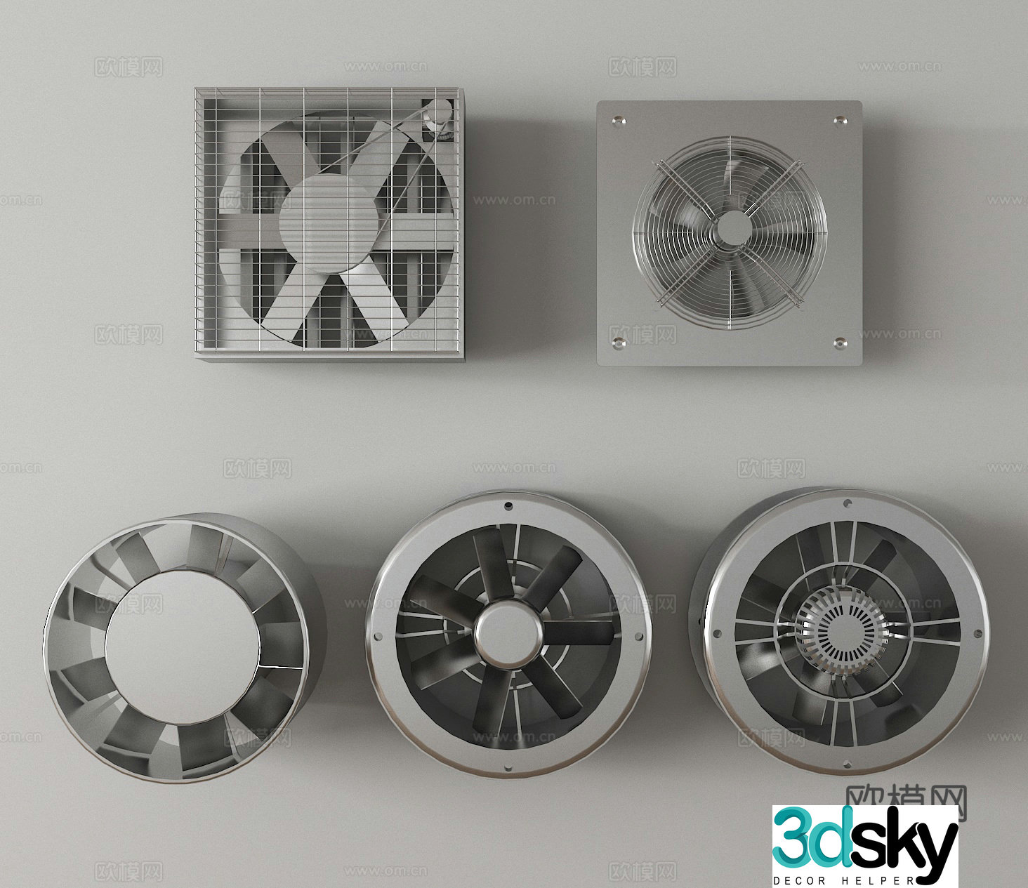 Ventilation fan exhaust fan 3d model