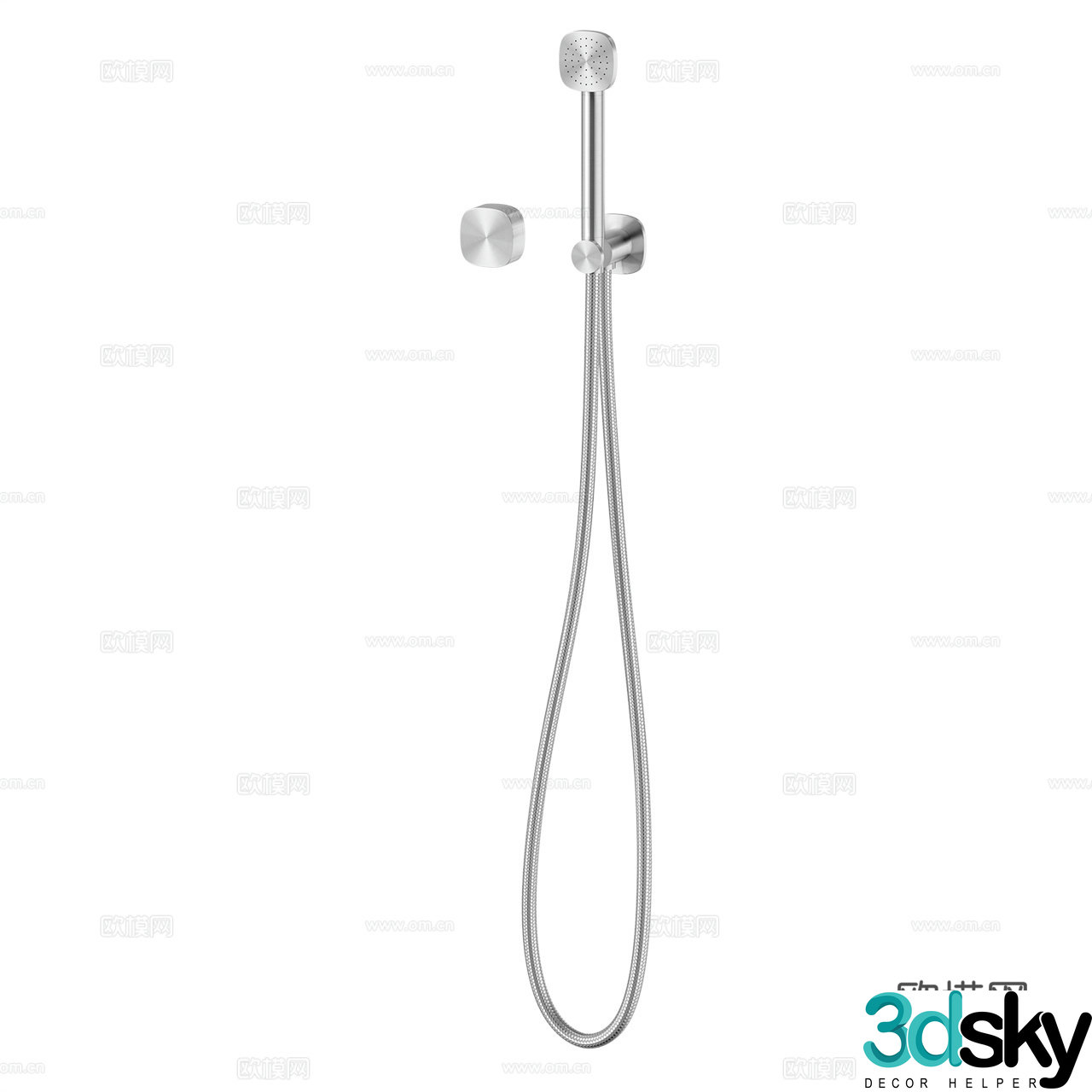 Quadro Shower Faucet Shower Stainless Steel Shower Shower 3D Model