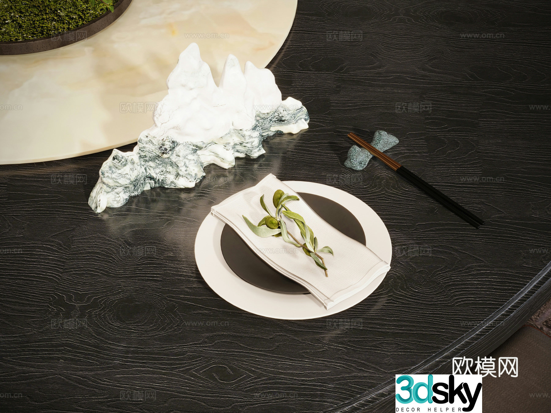 Tableware New Chinese tableware 3D model