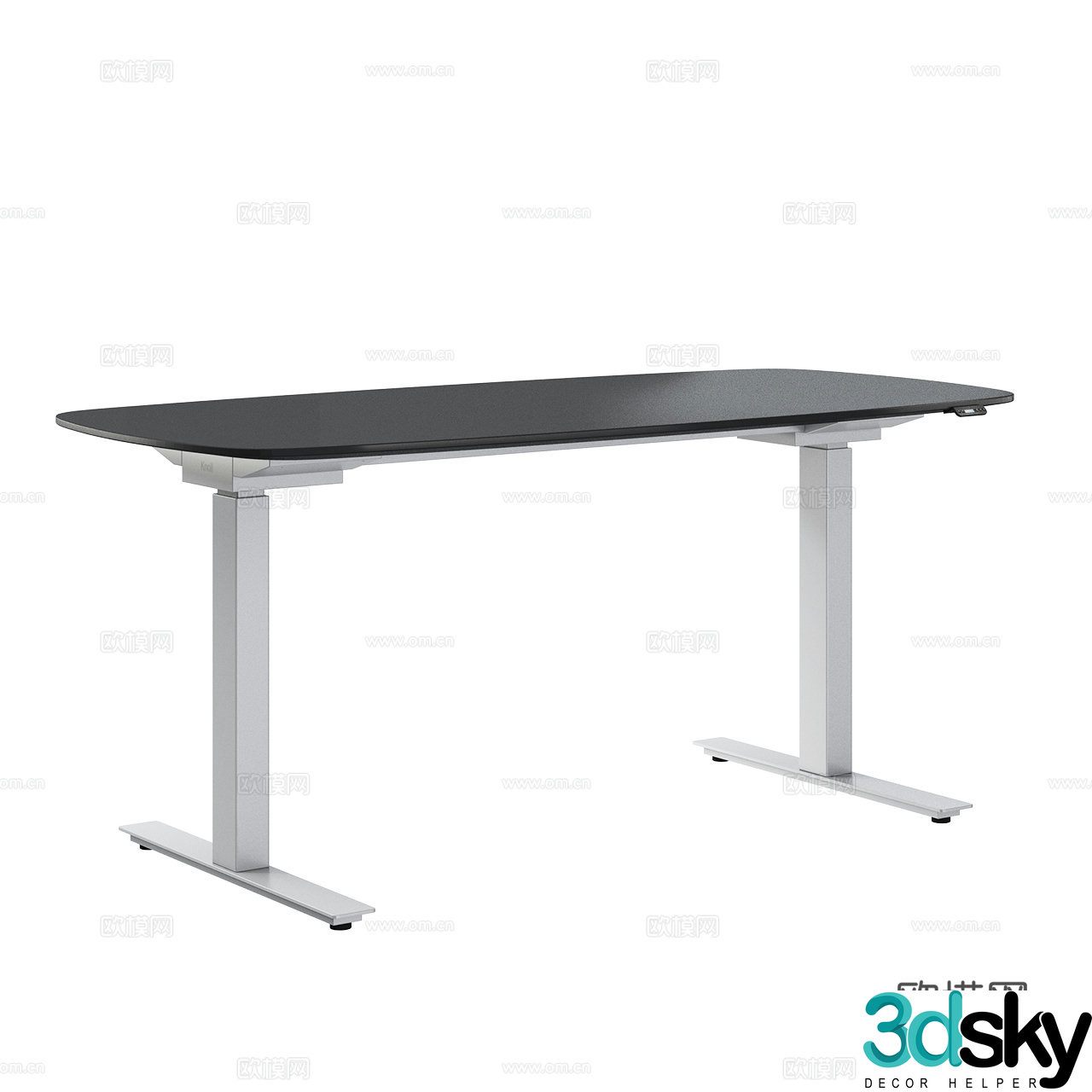 Knoll Minimalist Office Desk Workbench Lifting Table Adjustable Office Desk 3D Model
