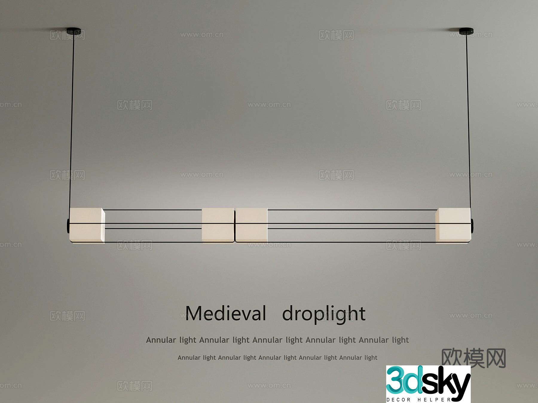 Chandelier Middle style chandelier Decorative chandelier Long chandelier 3d model