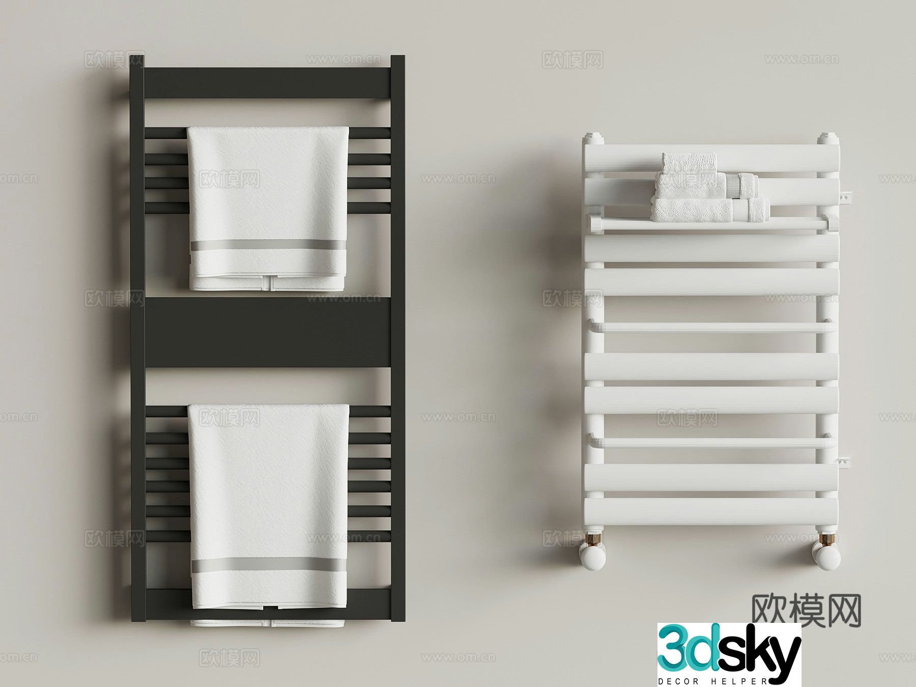 Heater Modern Radiator Towel Rack 3D Model