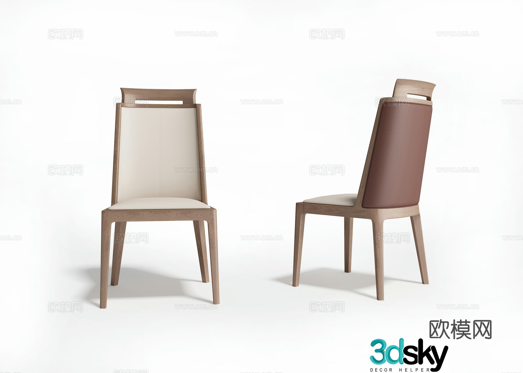 New Chinese dining chair 3D model