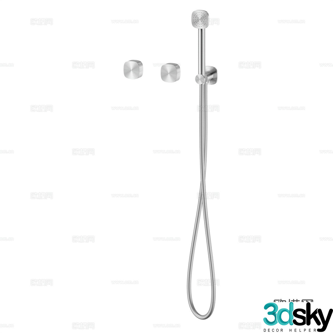 Quadro Shower Faucet Shower Stainless Steel Shower Shower 3D Model