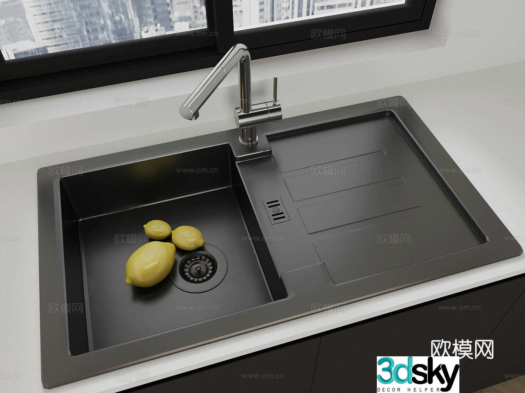 Sink Modern Waterfall Sink 3d Model