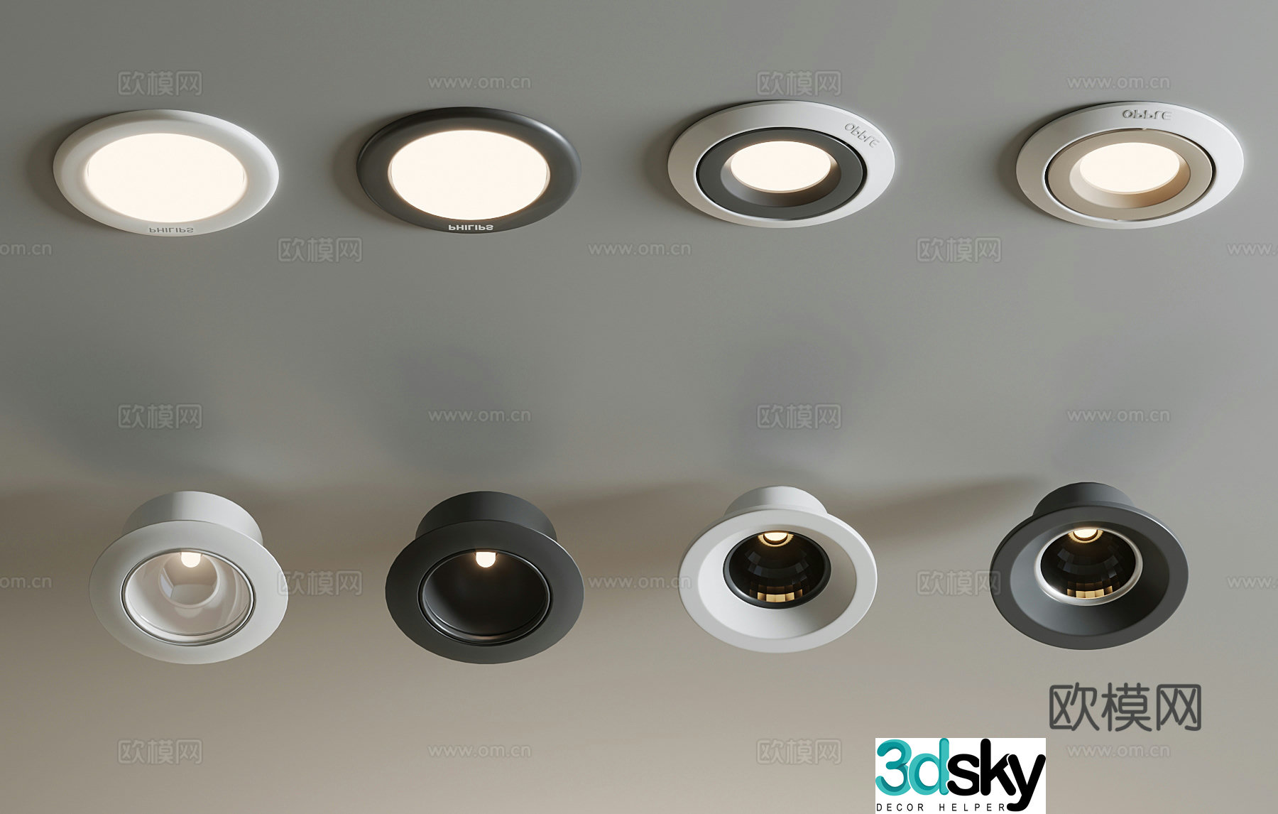 Modern downlight spotlight 3d model