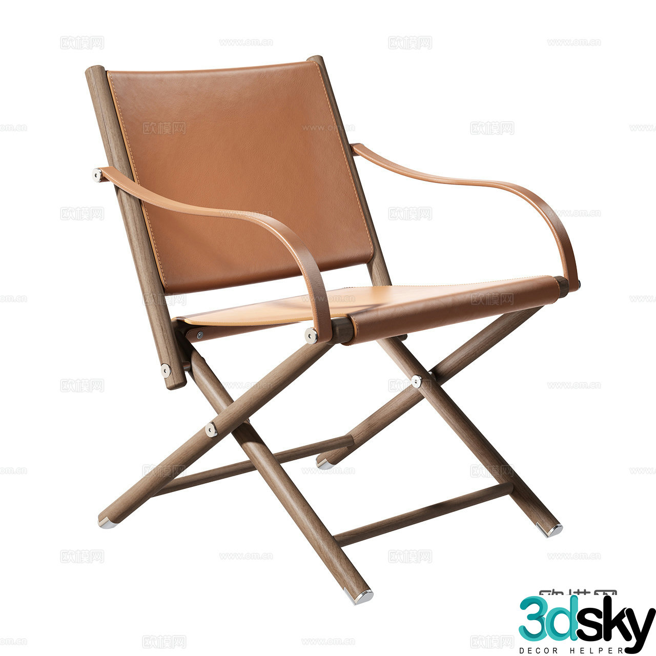 Flexform modern lounge chair armchair leather lounge chair leather armchair 3d model