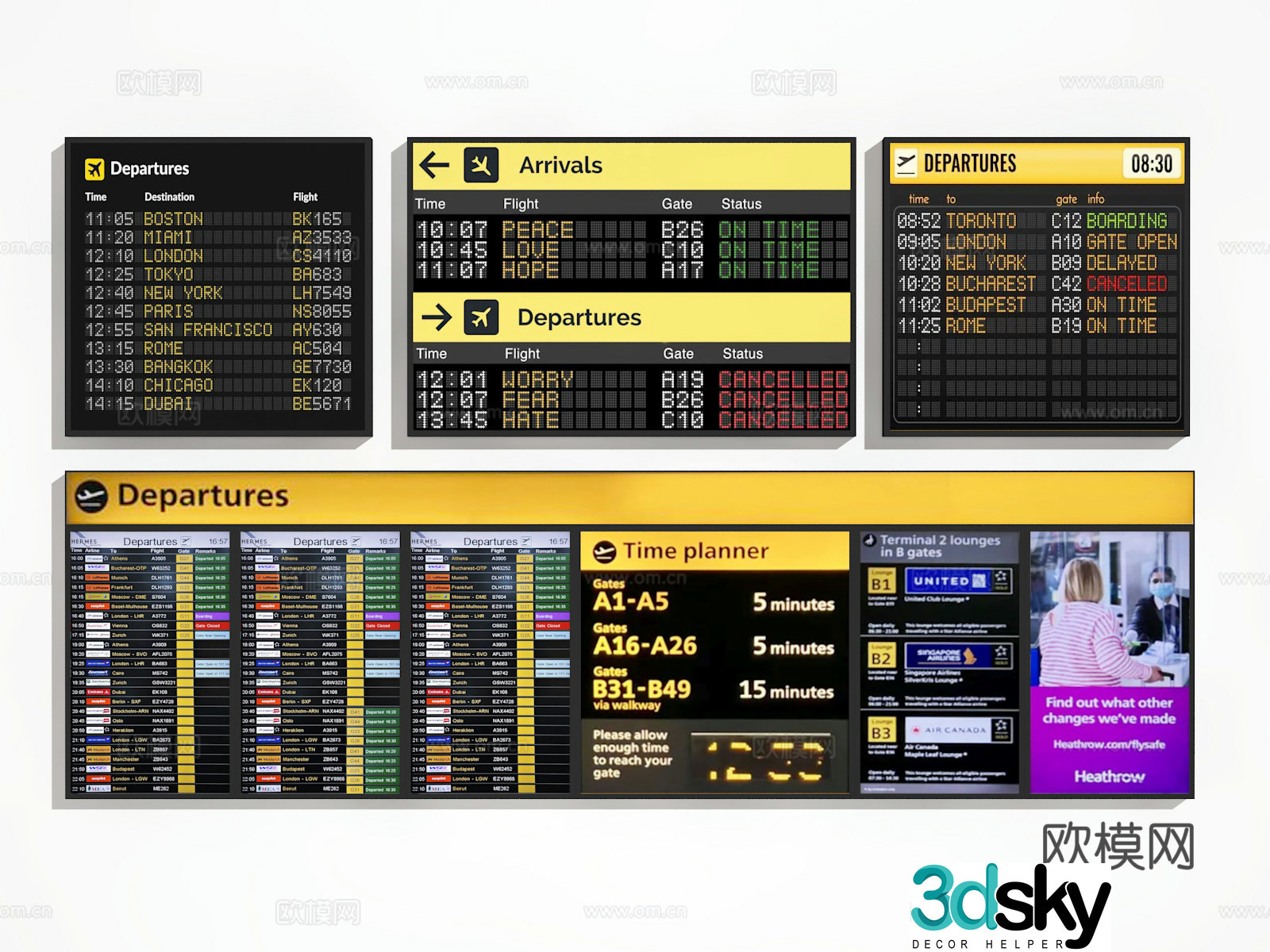 timetable 3d model