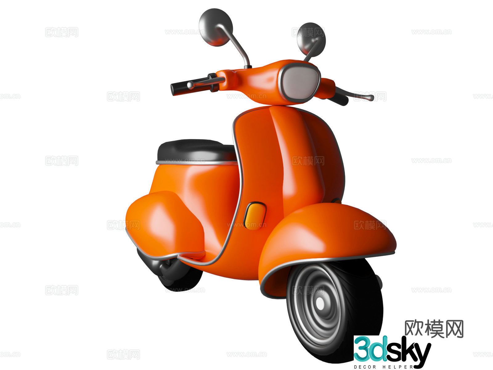 cartoon motorcycle cartoon vehicle scooter scooter3d model