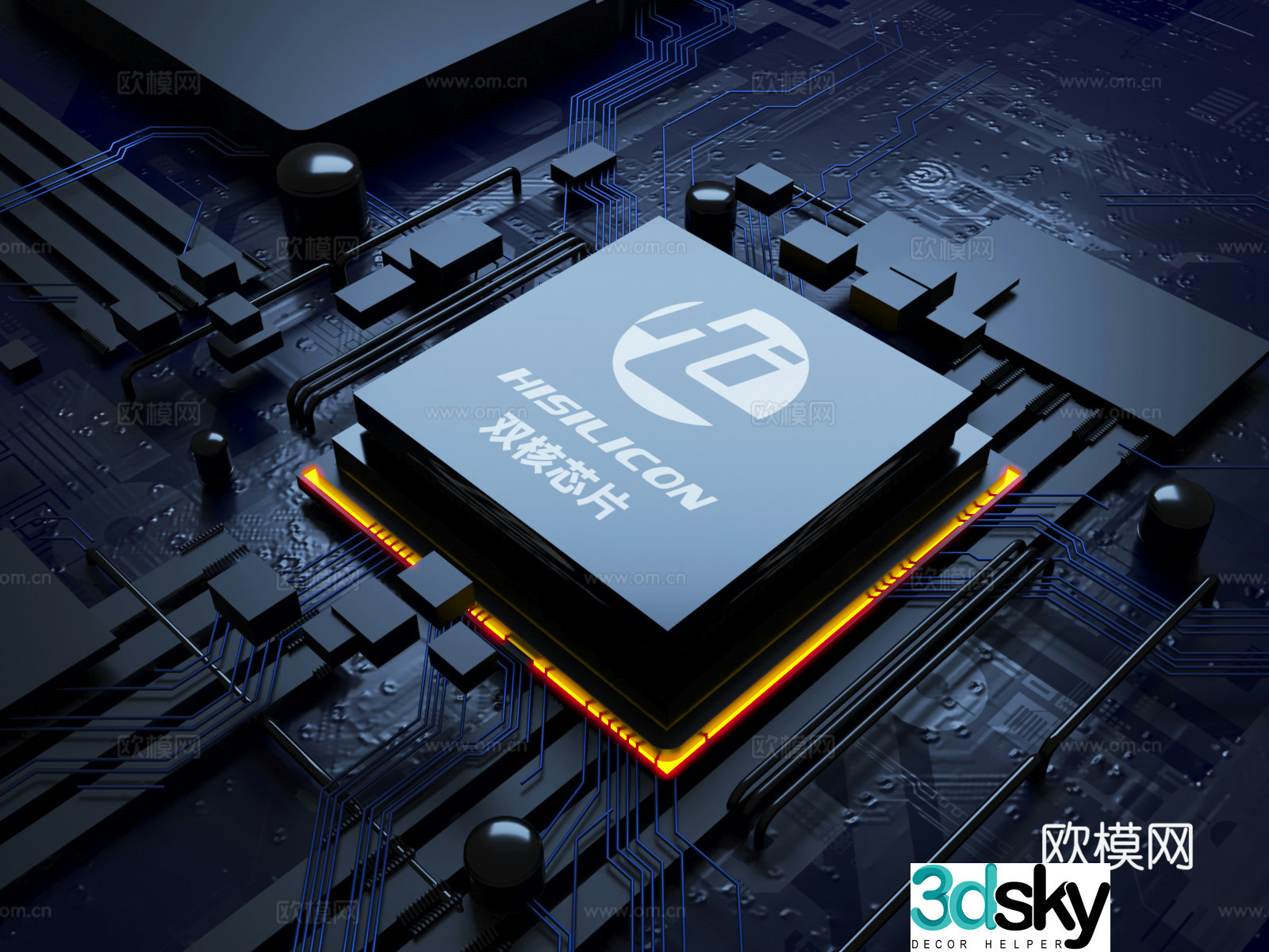 Bluetooth chip 3d model
