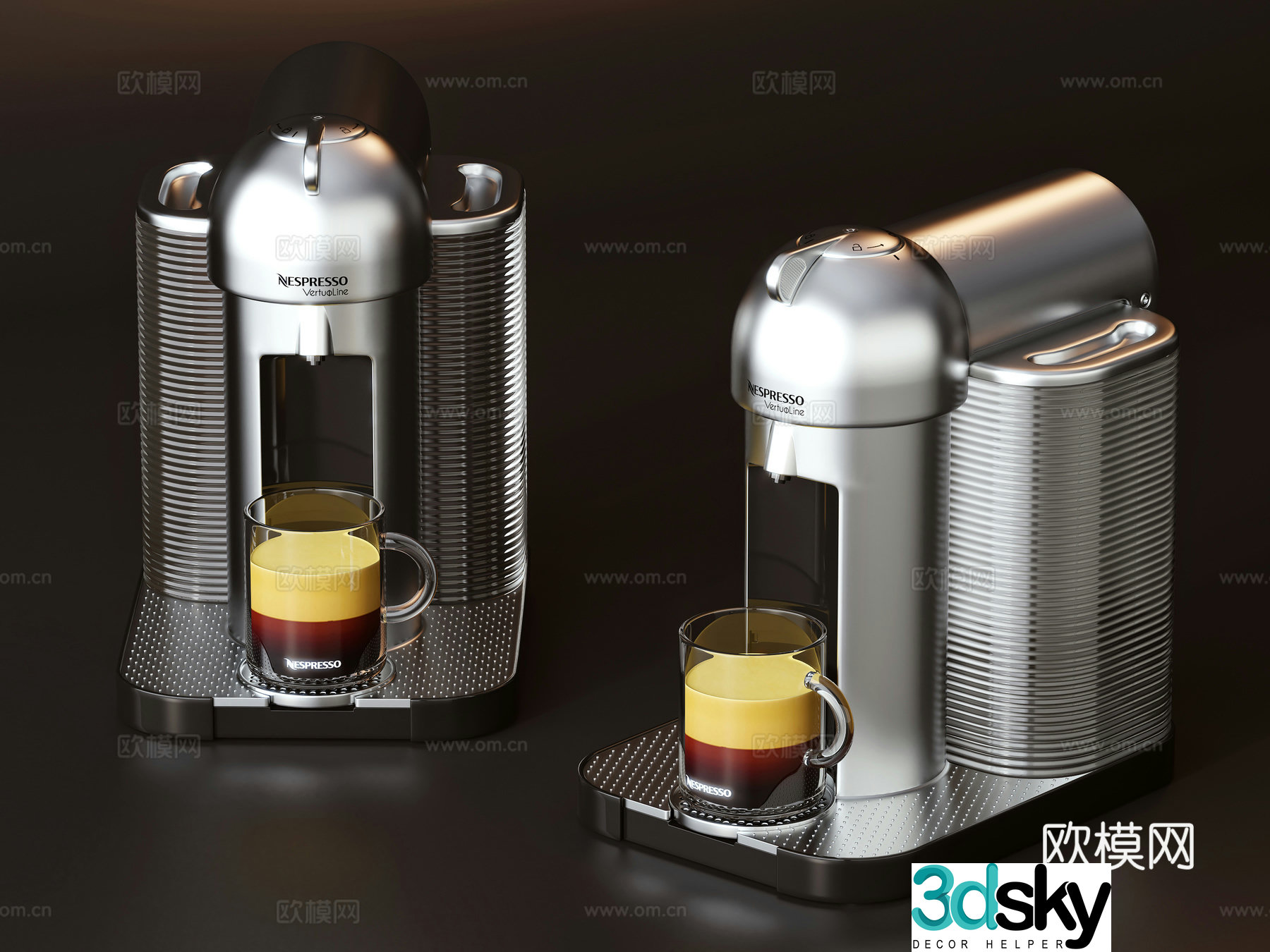 Modern coffee machine 3d model