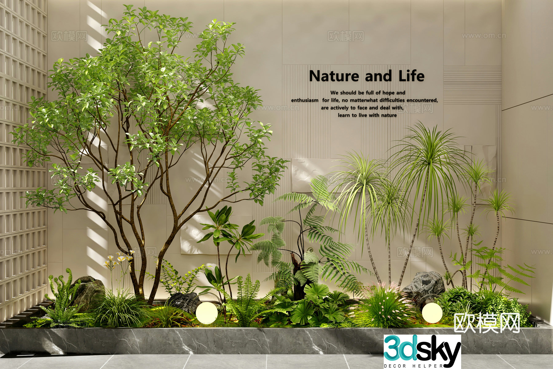 Modern interior landscape Landscape Landscape Landscape Tree Garden Landscape Plant Landscape Plant Pile Pile 3D Model