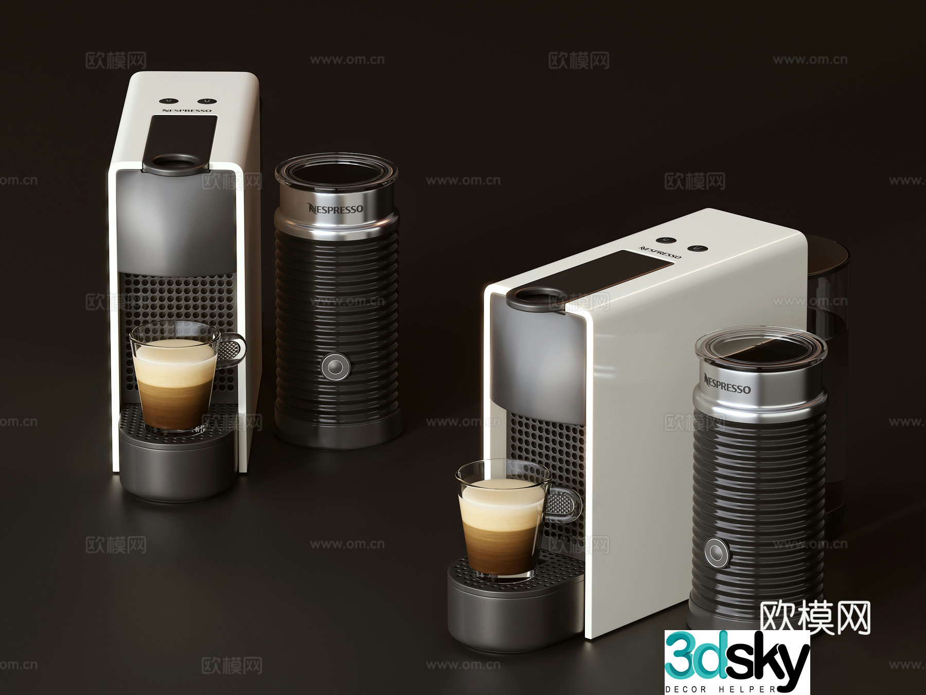 Modern coffee machine 3d model