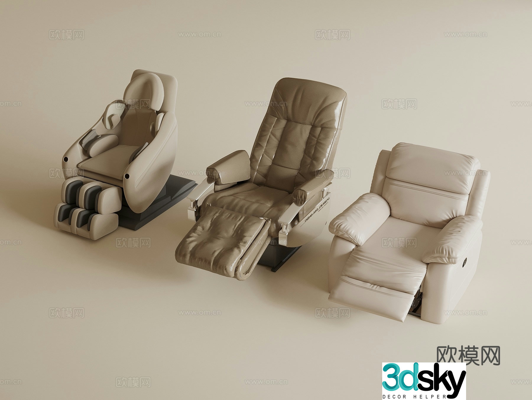 Modern massage chair 3d model