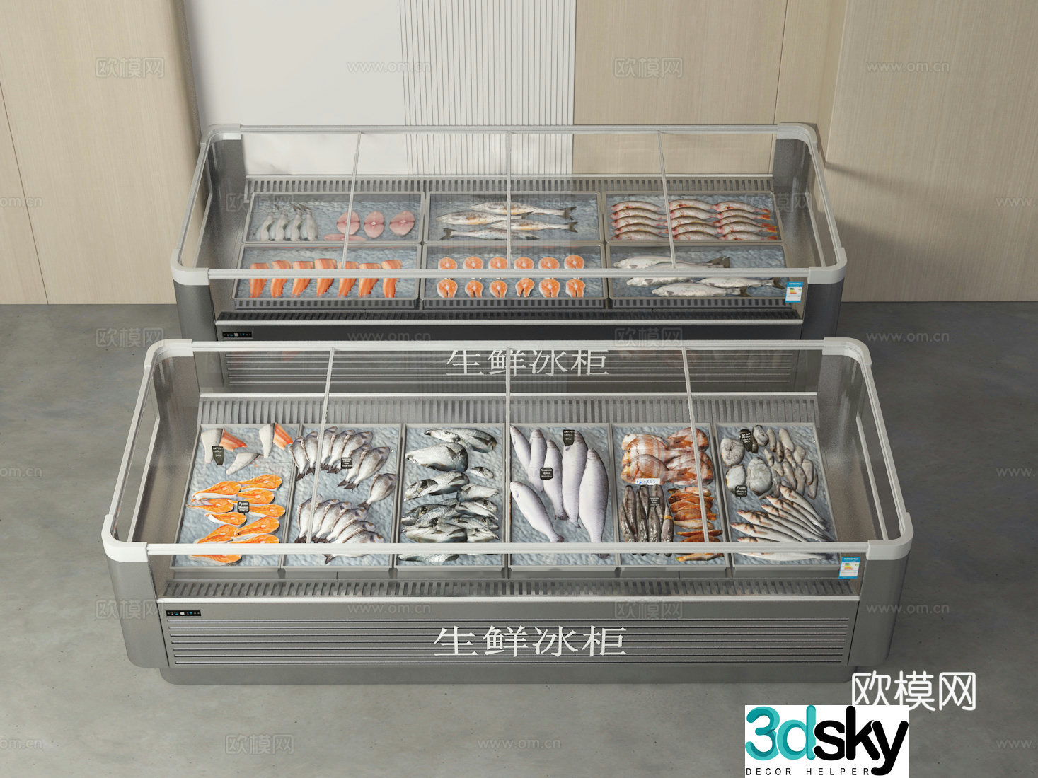 Seafood cabinet 3d model