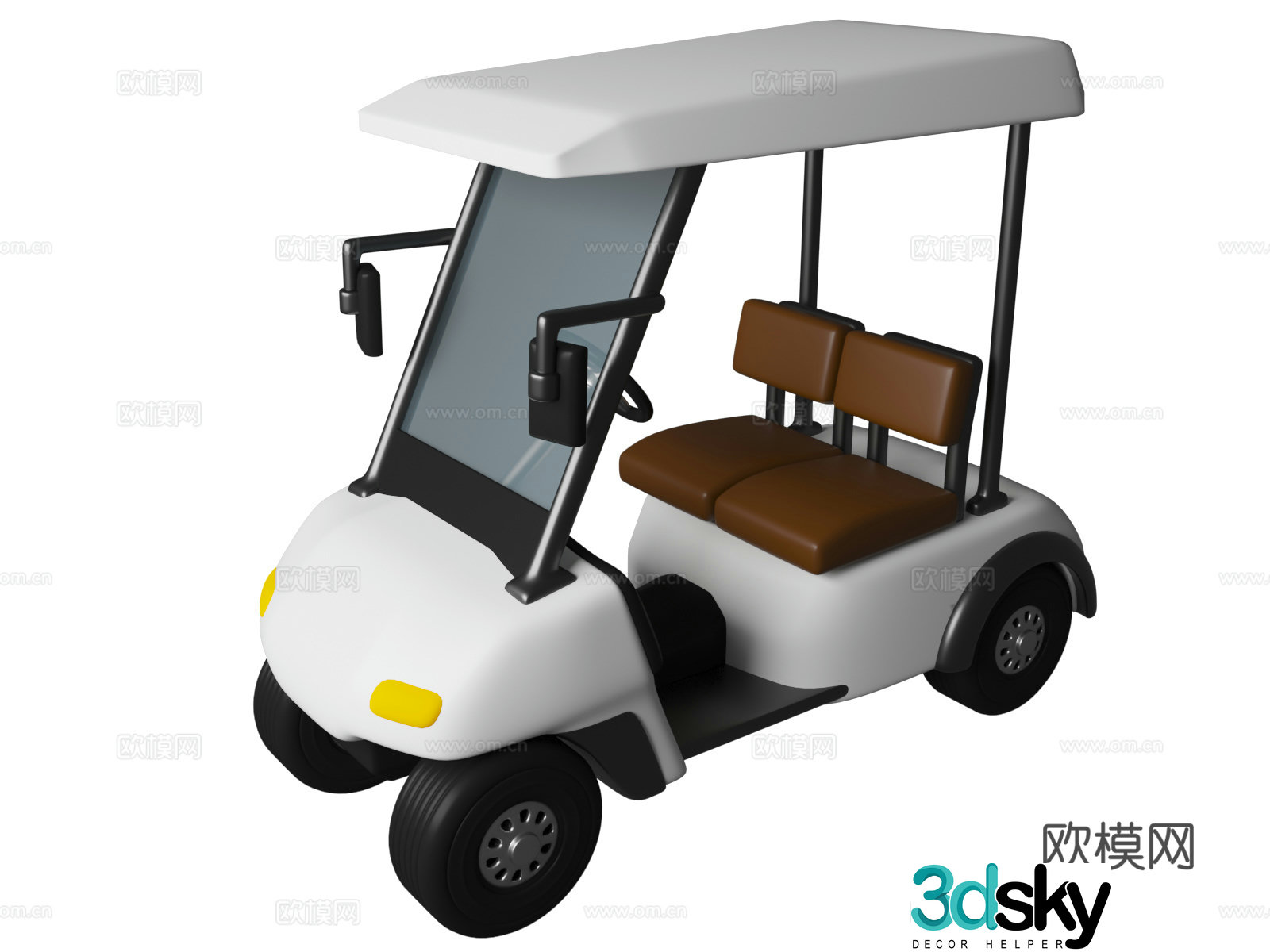 Cartoon Golf Cart Cartoon Tourist Car Golf Cart Golf Cart3d model