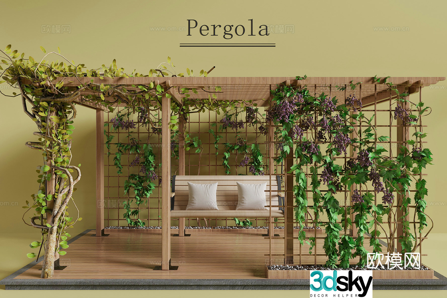 Modern gallery frame 3d model
