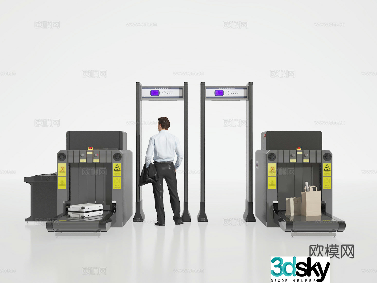 Security checkpoint 3d model