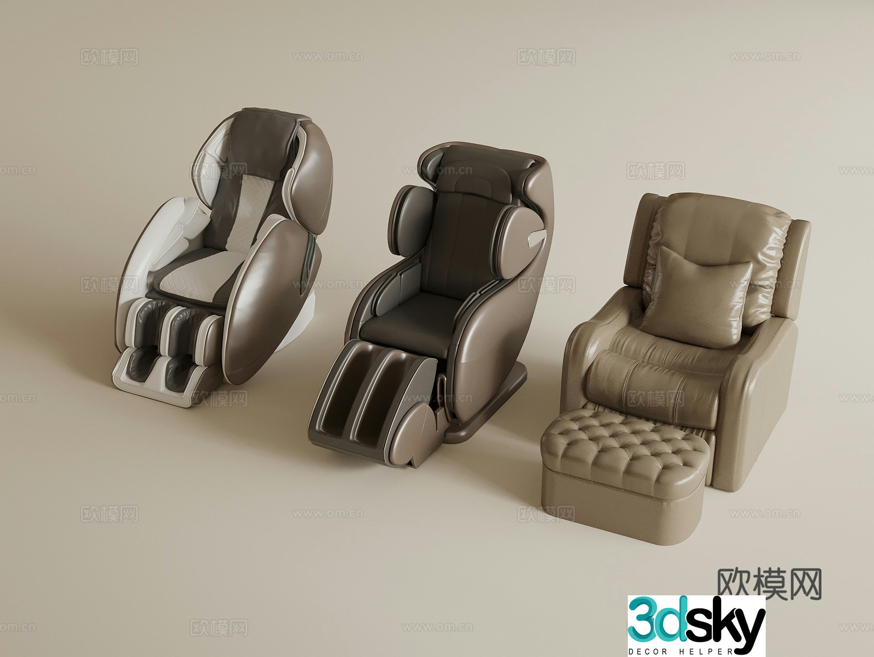 Modern massage chair 3d model