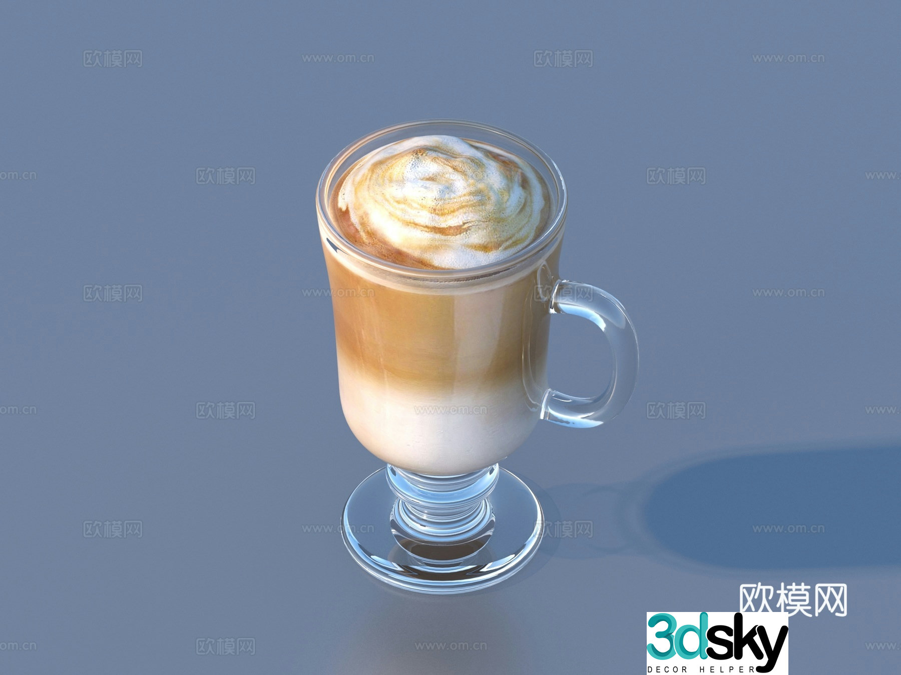 Coffee Milk Tea Smoothie Dessert Food 3d Model