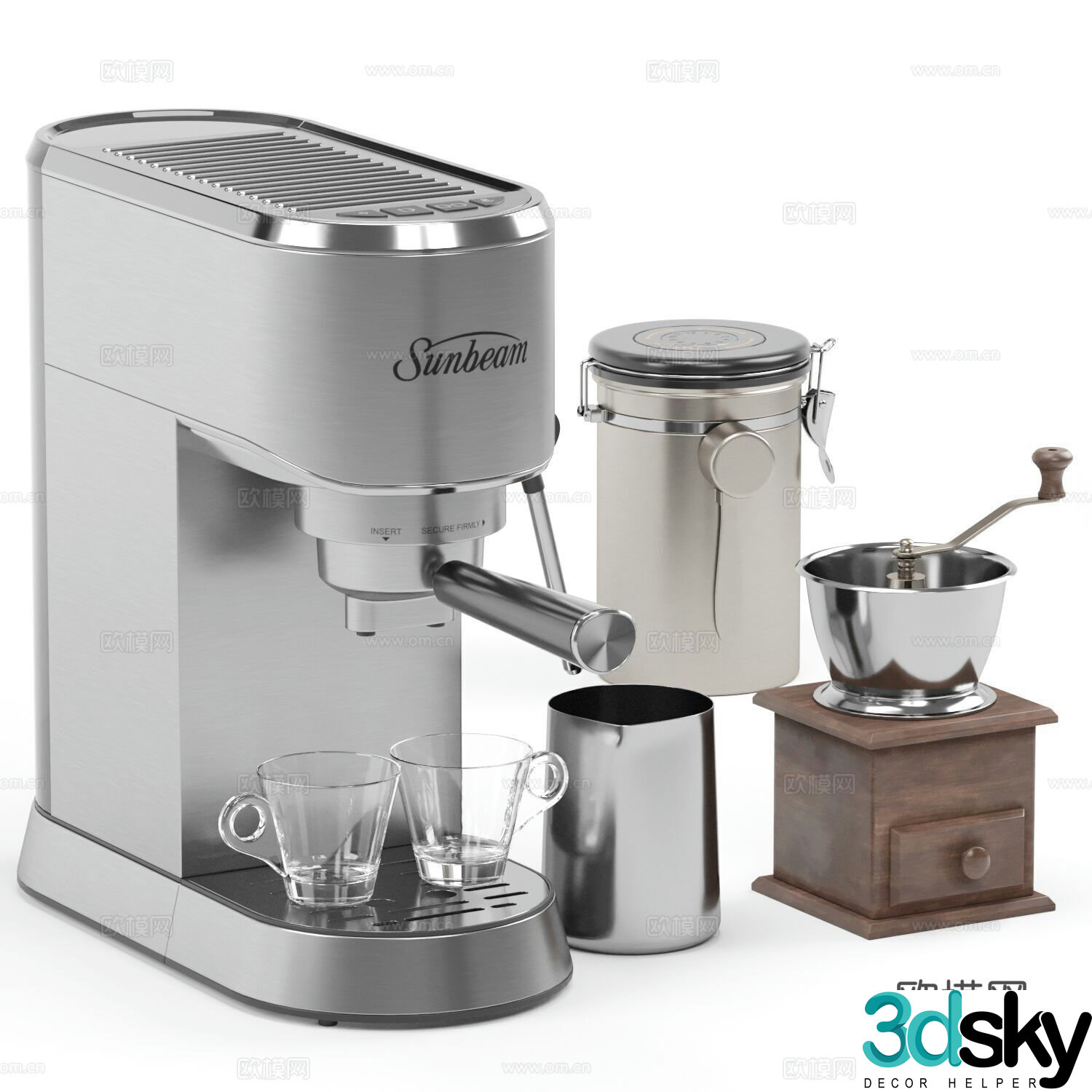 Modern espresso machine 3d model