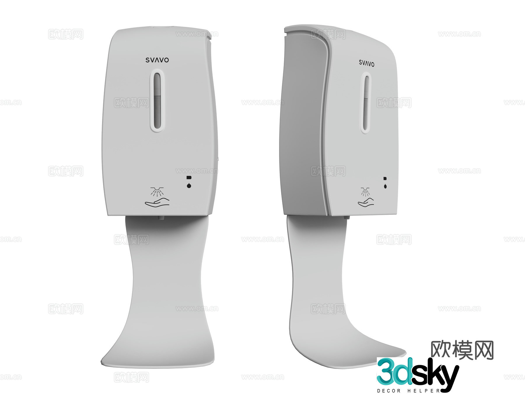 Modern automatic hand sanitizer 3d model