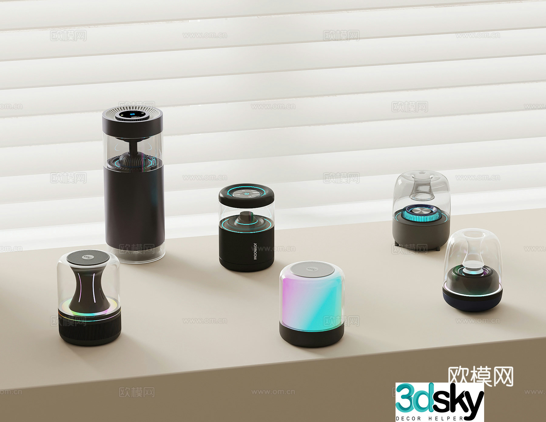 Modern audio small speaker 3d model