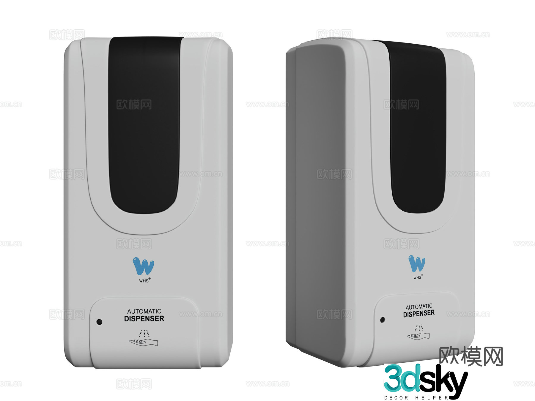 Modern automatic hand sanitizer 3d model