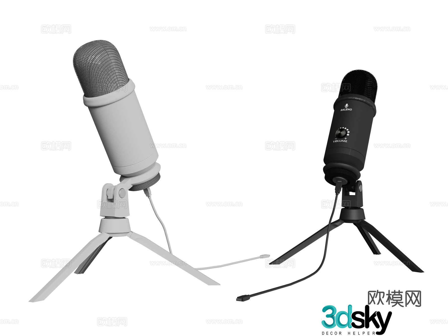Modern microphone 3d model