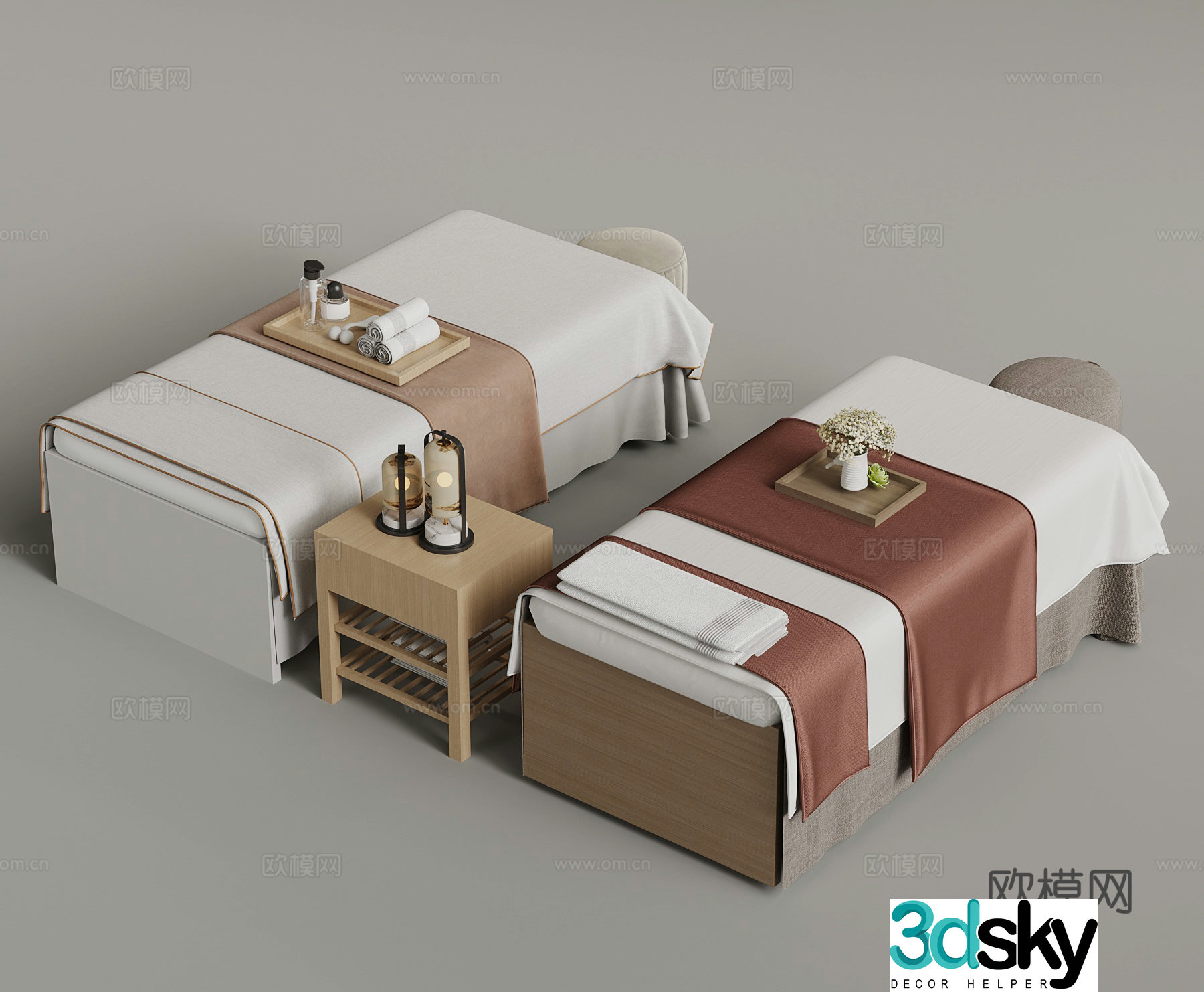 New Chinese massage table 3D model